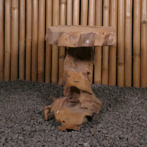 Product image 10 of the product “Table with abstract legs made of teak wood about 35cm height ”